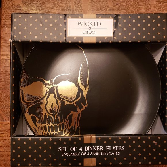 Ciroa Wicked Skull Ceramic Dinnerware - Picture 1 of 3